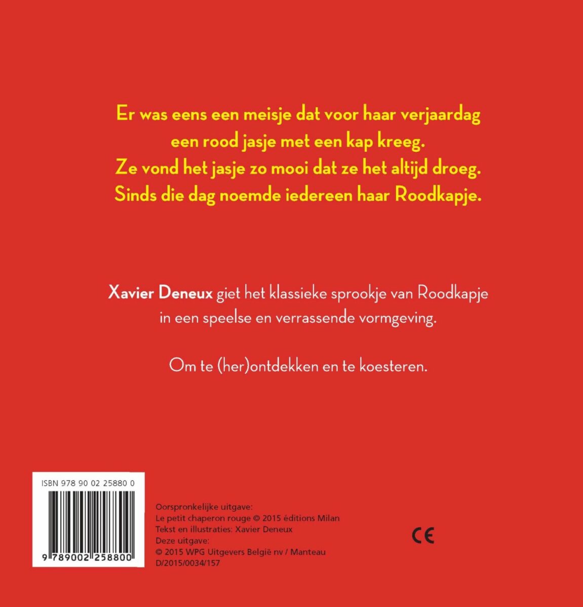 Roodkapje en de boze wolf – achterflap