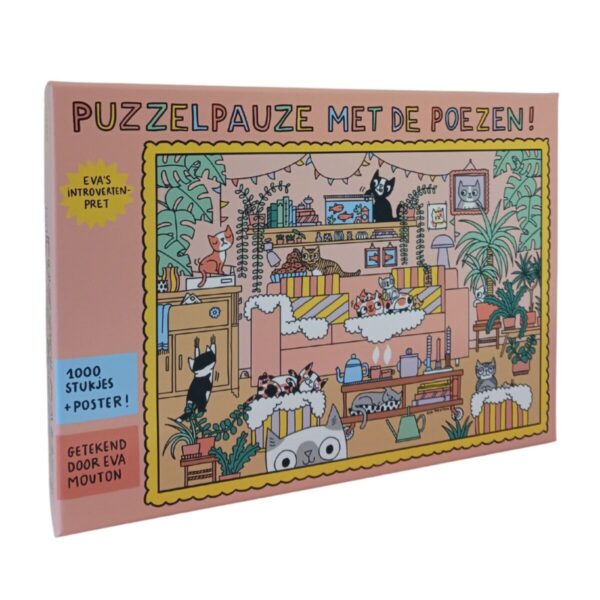 Eva’s introvertenpret: Puzzelpauze met de poezen! – cover