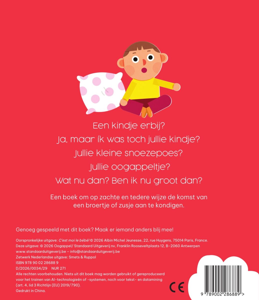 Help, een kindje erbij! – achterflap
