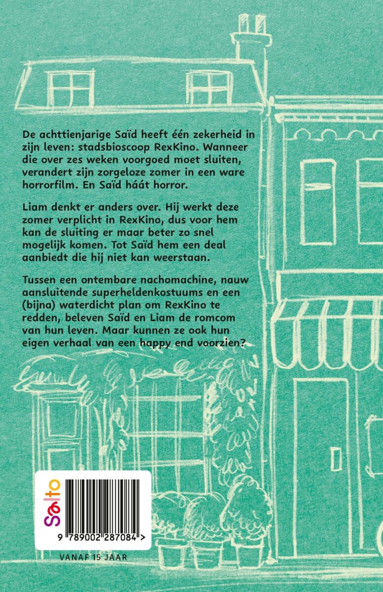 Red de romcom – achterflap