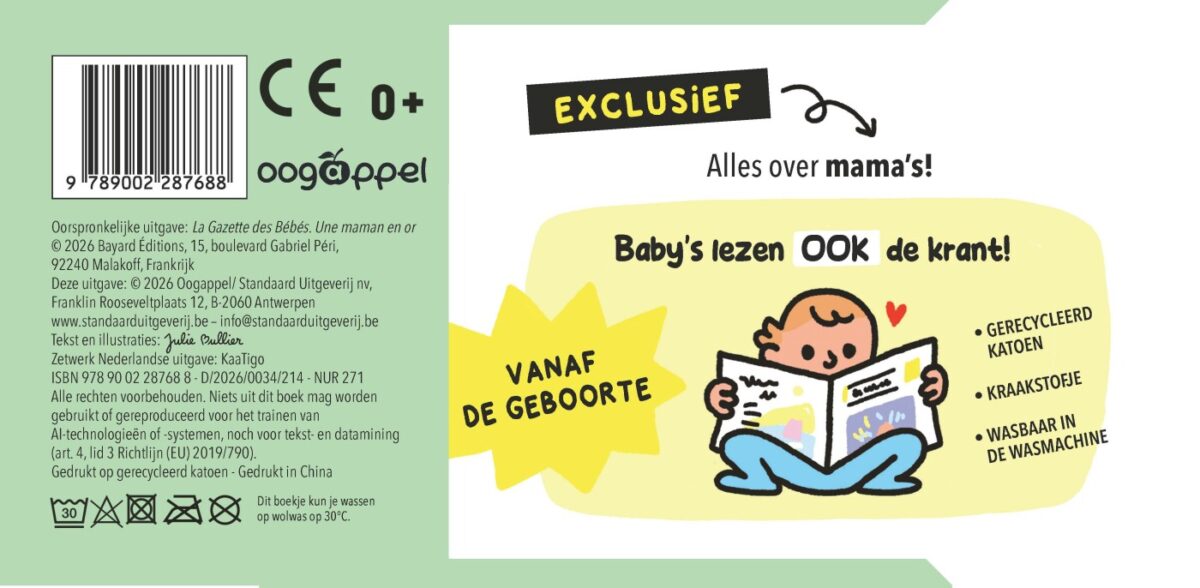 De babykrant: Een mama van goud β achterflap