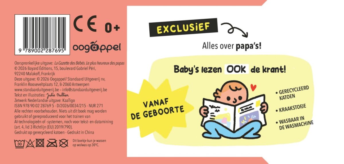 De babykrant: Mijn papa is de beste – achterflap