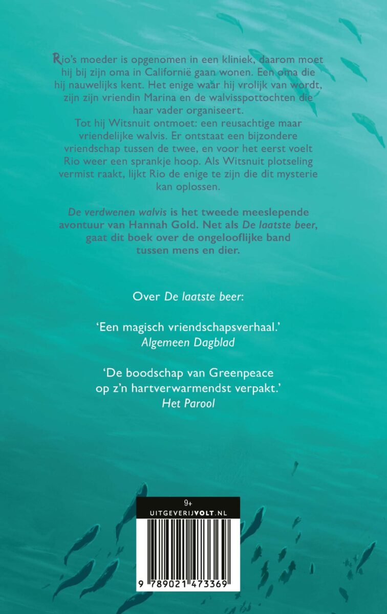 De verdwenen walvis – achterflap