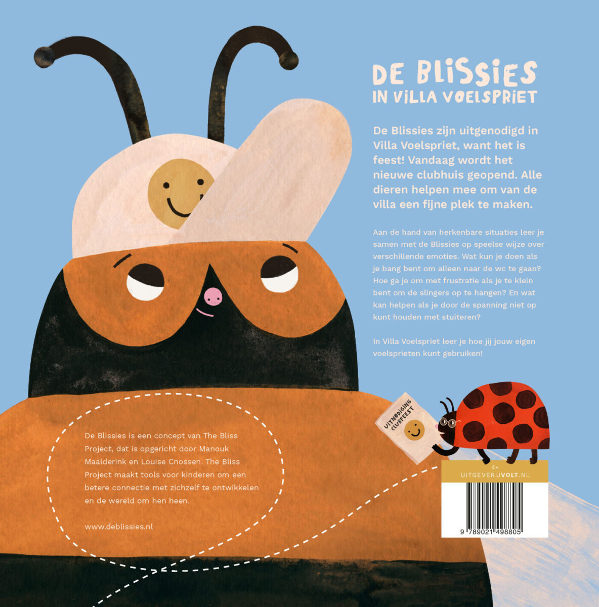 De Blissies in villa voelspriet – achterflap