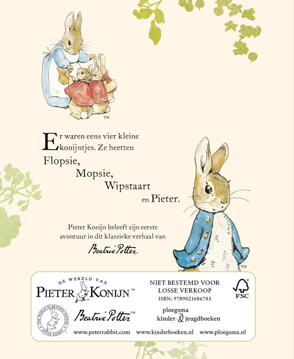 Het verhaal van Pieter Konijn – achterflap