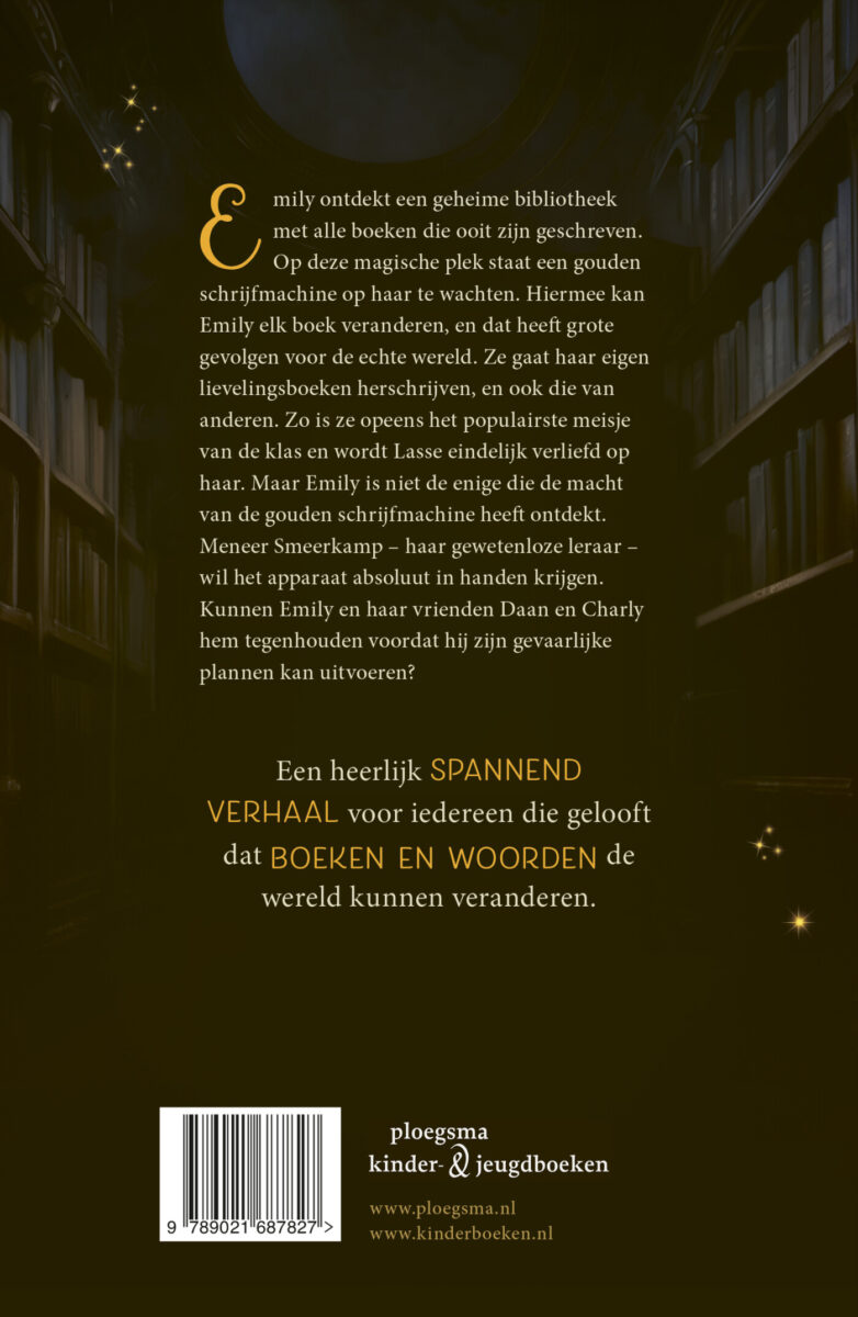 De gouden schrijfmachine – achterflap