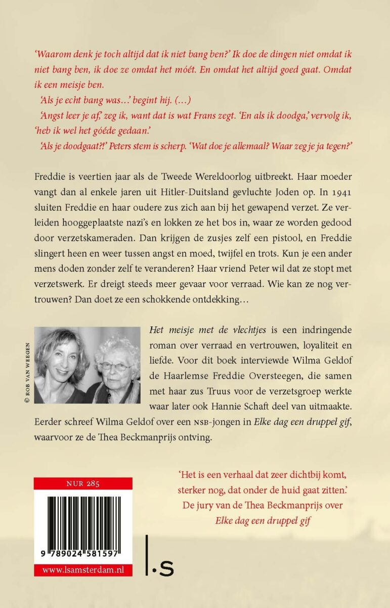 Het meisje met de vlechtjes – achterflap