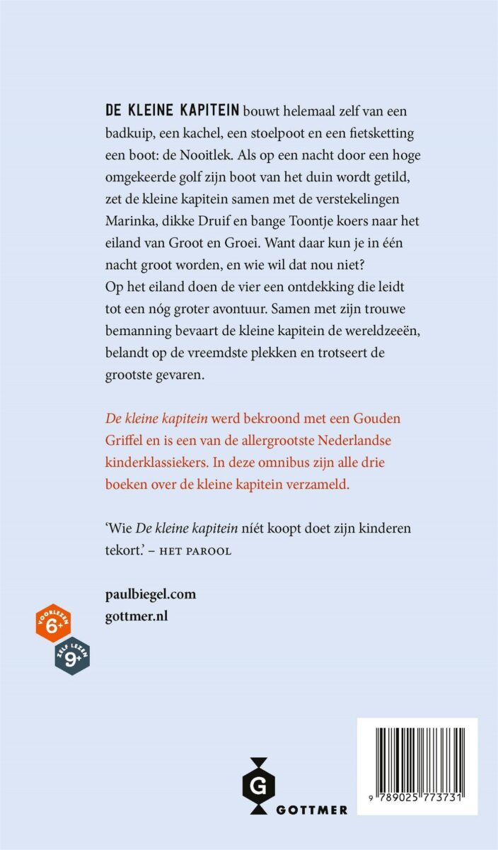 De kleine kapitein – achterflap