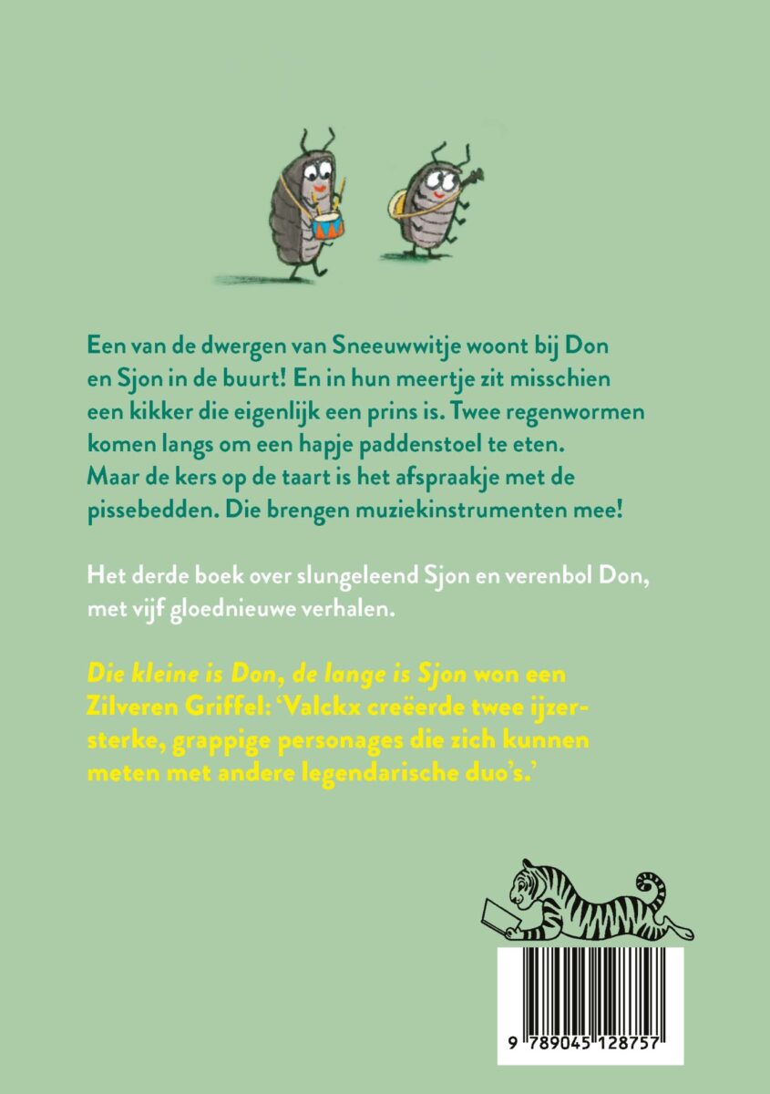 Don en Sjon en de zeven pissebedden – achterflap