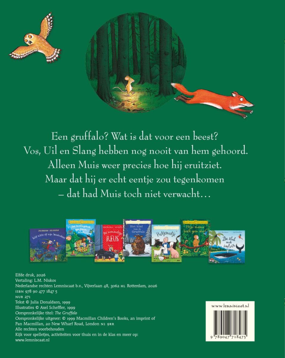 De gruffalo – achterflap