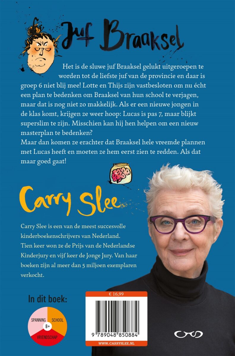 Juf Braaksel en het meesterbrein – achterflap