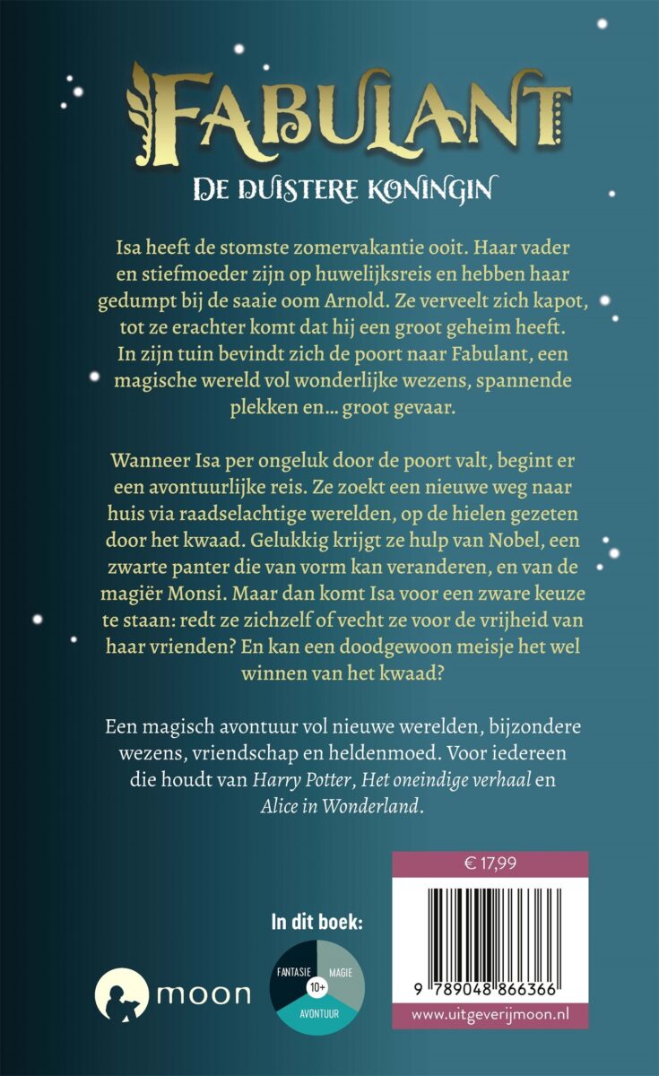 De duistere koningin – achterflap