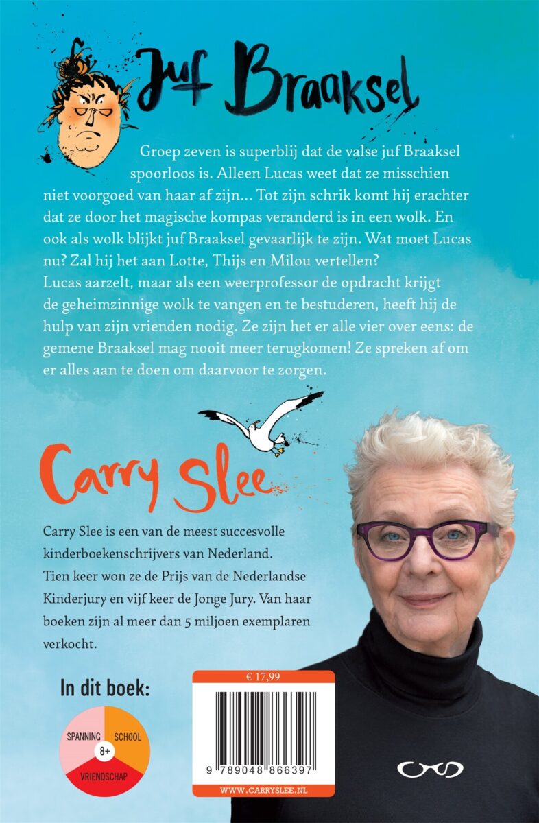Juf Braaksel en de woeste achtervolging – achterflap