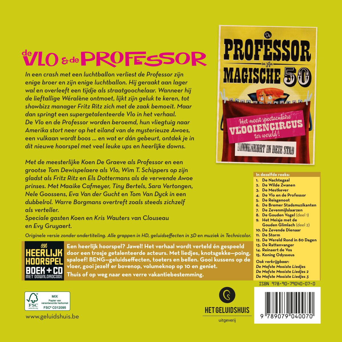 De vlo en de professor – achterflap