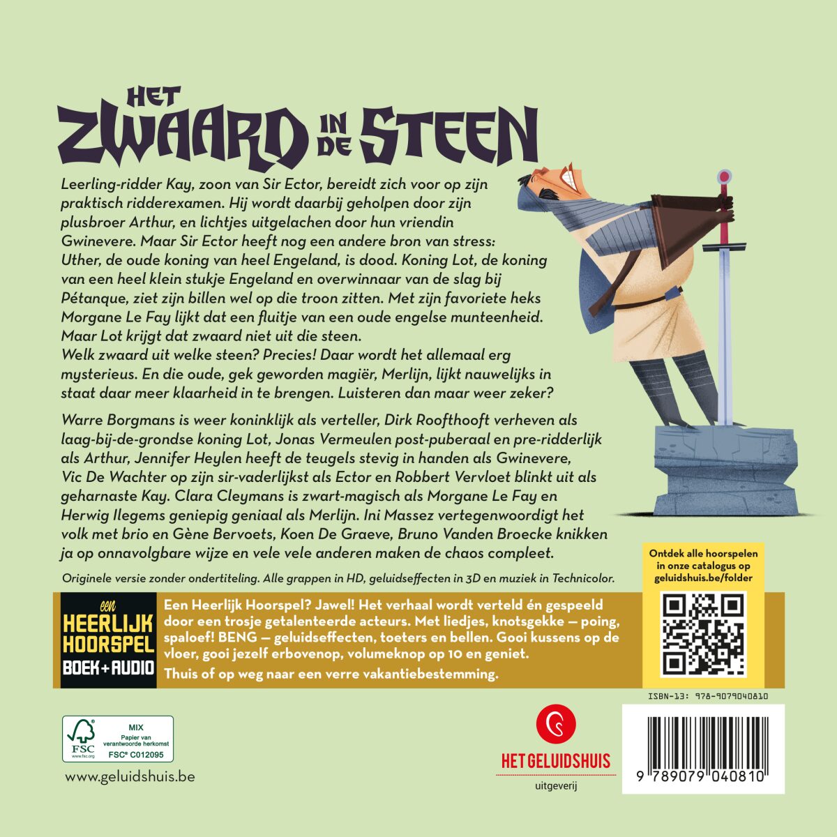 Het zwaard in de steen – achterflap