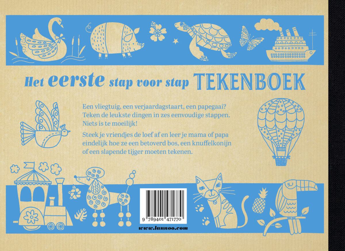 Het eerste stap voor stap tekenboek β achterflap