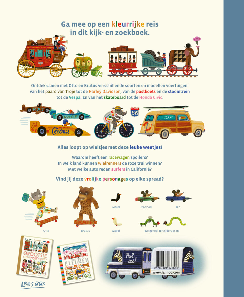Het vrolijkste en grootste boek van alle voertuigen – achterflap