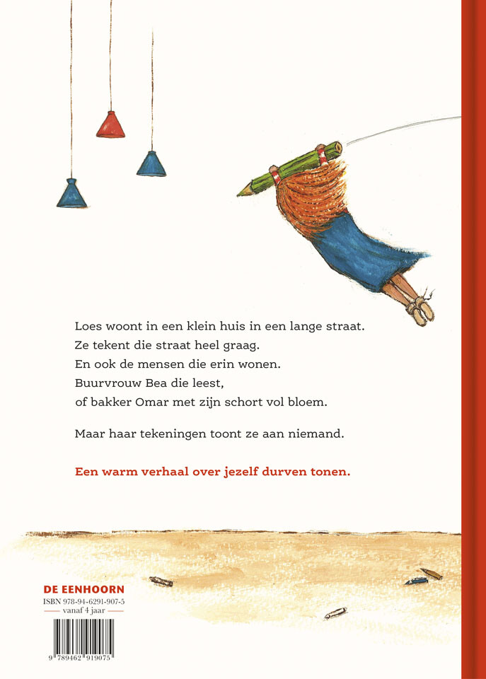 Ik ben Loes en ik teken – achterflap