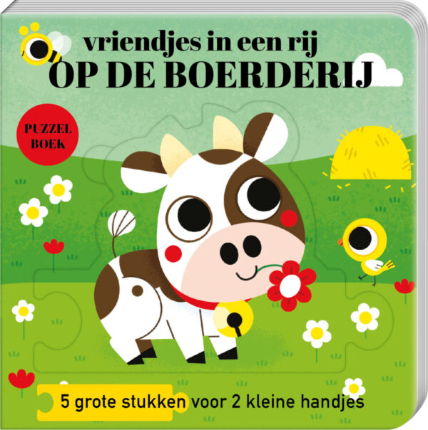 Puzzelboek vriendjes In een rij – Op de boerderij – cover