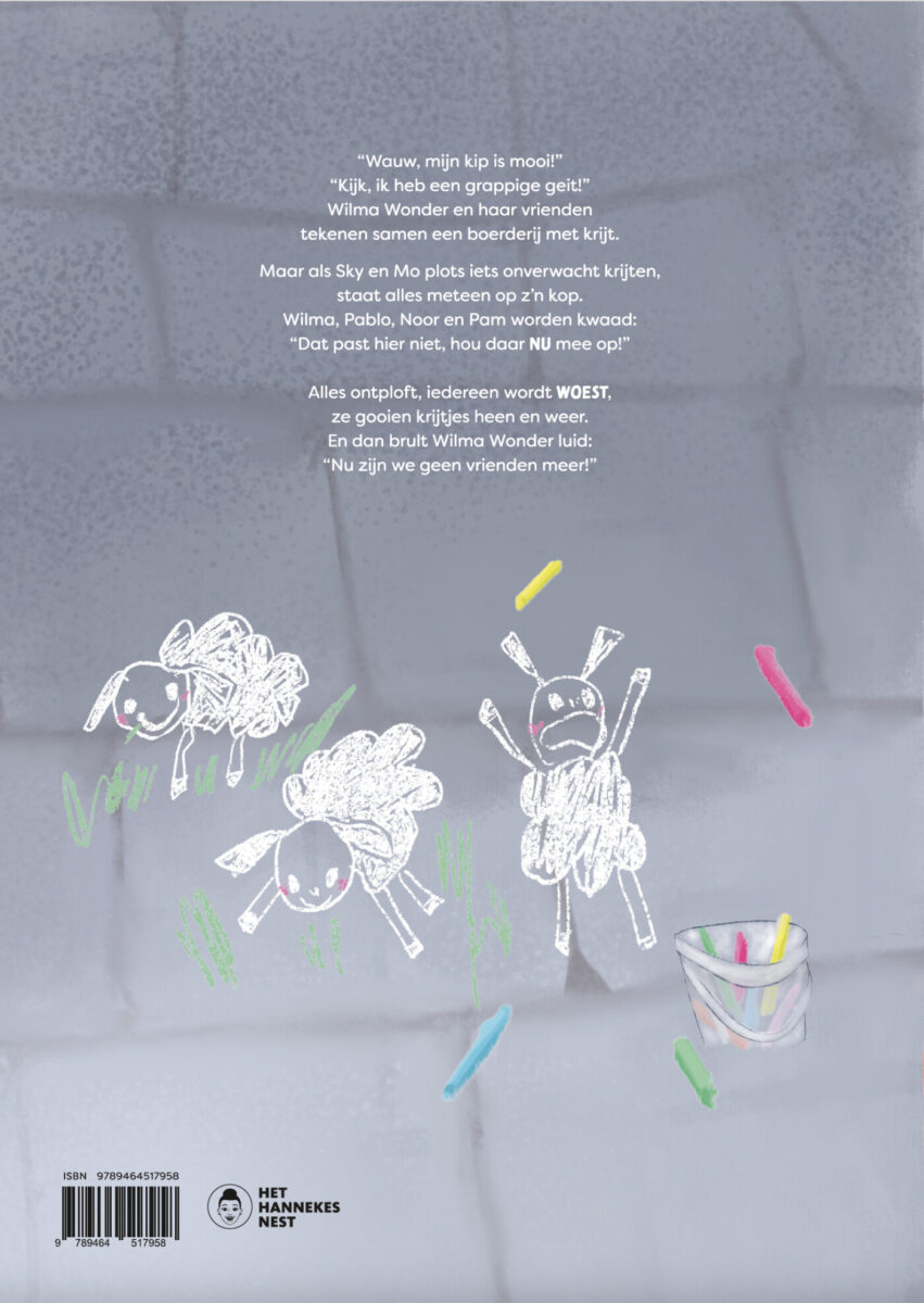Wilma Wonder en de stoepkrijtruzie – achterflap