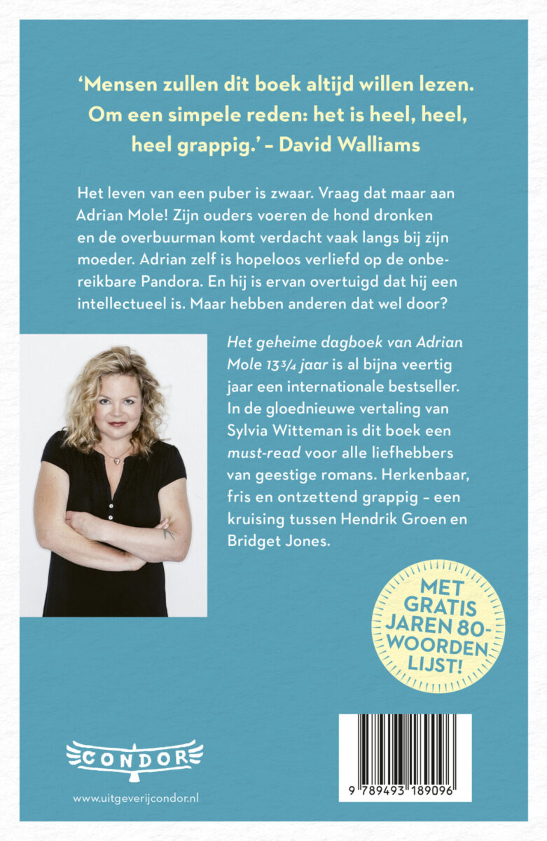 Het geheime dagboek van Adrian Mole 13 3/4 jaar – achterflap
