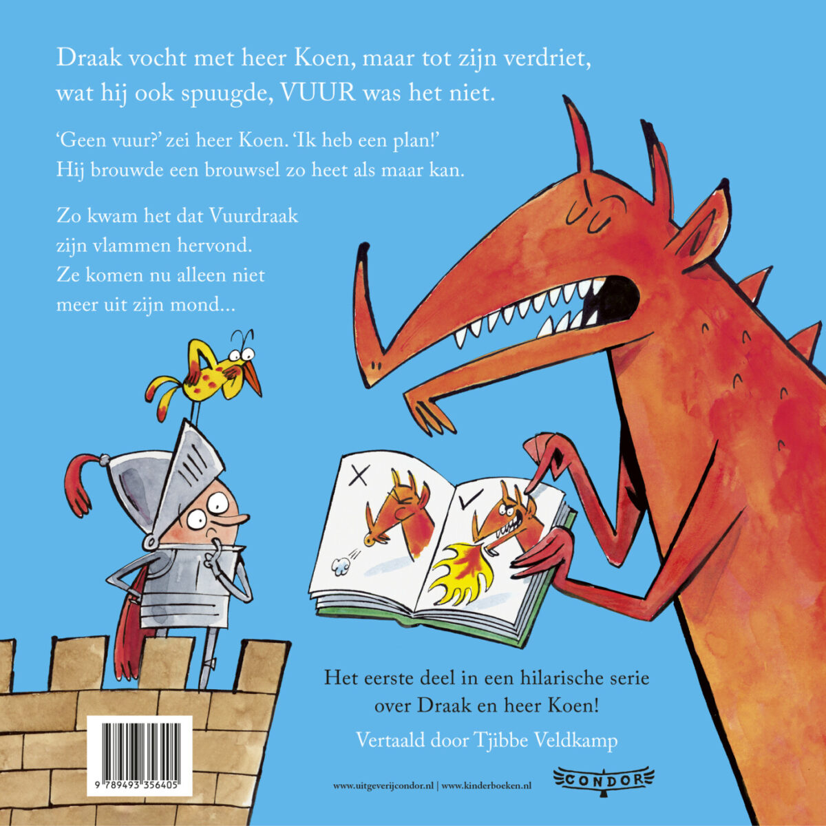 De draak met de knallende kont – achterflap