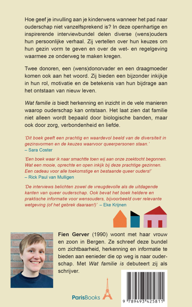 Wat familie is – achterflap