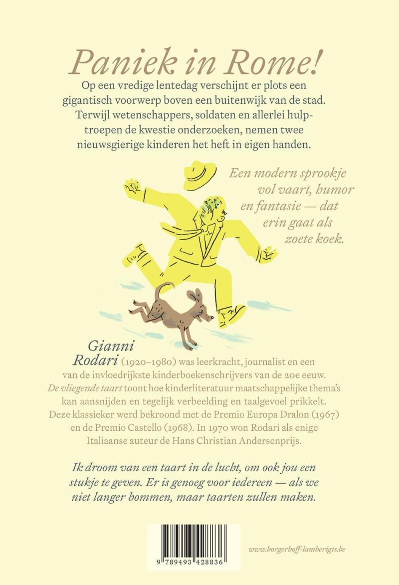 De vliegende taart – achterflap
