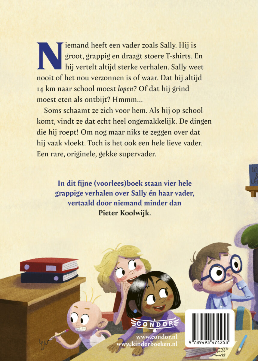 Sally’s vader is vet ongemakkelijk – achterflap